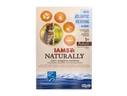 Iams Cat Adult sleď v omáčce kapsa 85g