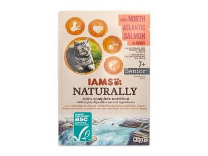 Iams Cat Senior losos v omáčce kapsa 85g