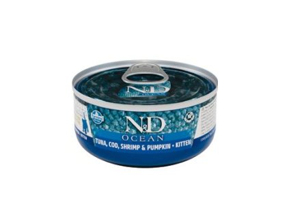 N&D CAT OCEAN Kitten Tuna & Cod & Shrimp & Pumpkin 70g