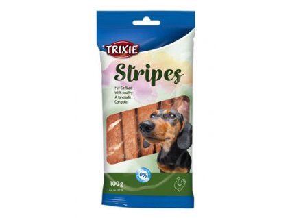 Pochoutka STRIPES light drůbeží pro psy 10ks/100g TR