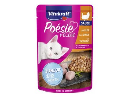 Vitakraft Cat Poésie DéliSauce kapsa junior krůtí 85g