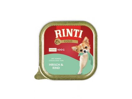 Rinti Dog Gold Mini vanička jelen+hovězí 100g