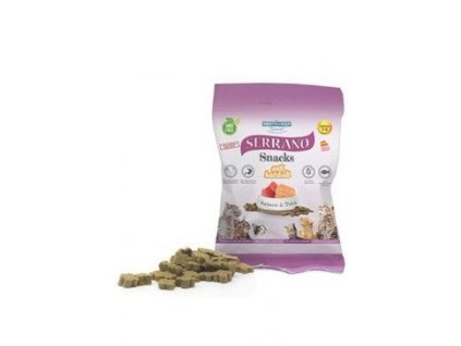 Serrano Snack for Cat-Salmon&Tuna-AntiHairball 50g