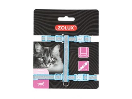 Postroj kočka SHINY nylon modrý Zolux