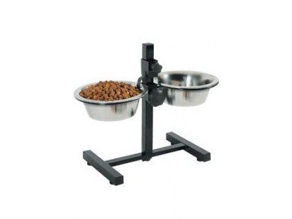 Miska nerez stojan nastavitelný+2 misky pes 0,7l Zolux