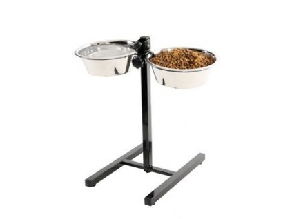 Miska nerez stojan nastavitelný+2 misky pes 2,5l Zolux