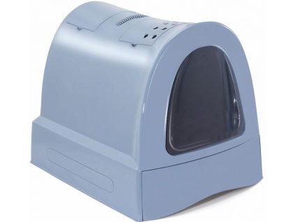 IMAC Krytý kočičí záchod s výsuvnou zásuvkou pro stelivo modrý - 40x56x42,5 cm - Modrá