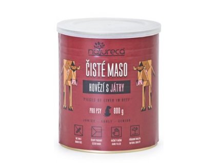 NATURECA konz. hovězí s játry pro psy 800g