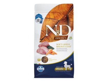 N&D BROWN DOG Adult Mini Lamb& Spirulina&Carrot 2kg