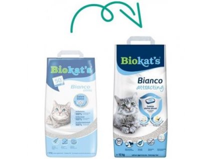 Biokats  Bianco podestýlka 10kg   - poškozený obal