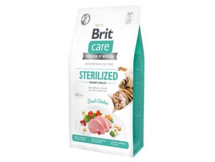 Brit Care Cat GF Sterilized Urinary Health 7kg - poškozený obal