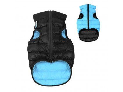 AiryVest bunda pro psy černá/modrá XS 25