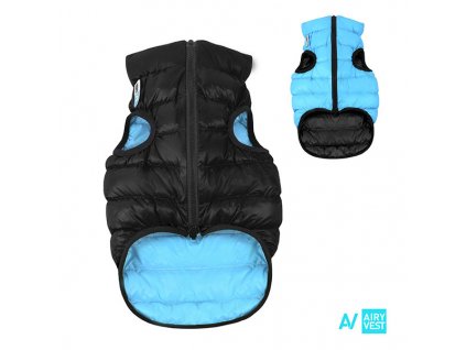 AiryVest bunda pro psy černá/modrá    XS 30