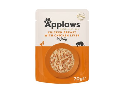 Applaws kapsička Cat Jelly Kuřecí prsa s játry 70g