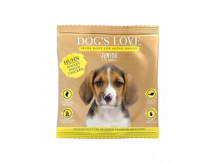 Dog's Love granule Kuře Junior NEW - vzorek 80g