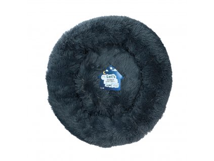 Let's Sleep Donut pelíšek tmavě šedý  60cm