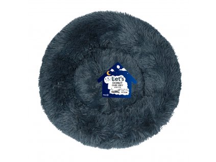 Let's Sleep Donut pelíšek tmavě šedý  80cm