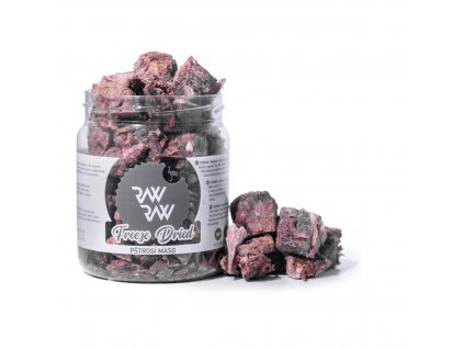 RAW RAW mrazem sušené Pštrosí maso 90g