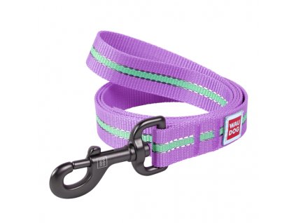 WAUDOG vodítko nylonové Glow fialové (122cm/2,5cm)