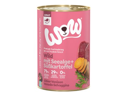 WOW konzerva Zvěřina s batáty Adult 400g