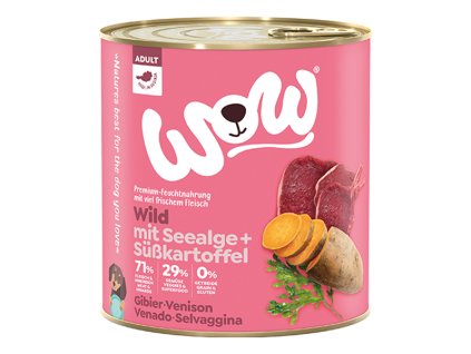 WOW konzerva Zvěřina s batáty Adult 800g