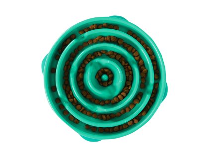 Zpomalovací miska Fun Feeder Drop tyrkysová Large