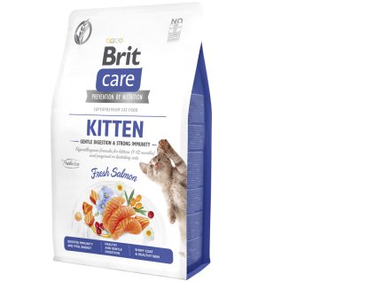 Brit Care Cat GF Kitten G.Digestion&S.Immunity 7 kg - poškozený obal