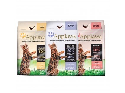 Applaws granule Cat Adult kuře, kachny, losos 3x 400g