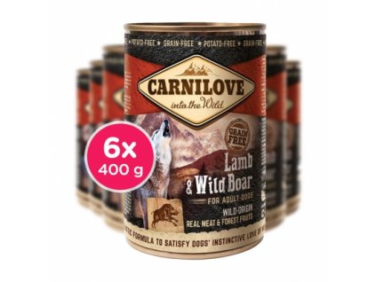 Akce.Carnilove Wild konz Meat Lamb & Wild Boar 6x 400g