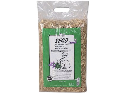 Seno luční pro hlodavce se sušenou mátou LIMARA 15l - poškozený obal