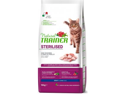 Trainer Natural Cat Sterilised drůbeží maso 10 kg