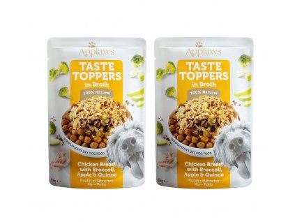 Applaws kapsička Dog Taste Toppers Broth Kuřecí s quinou 2x 85g