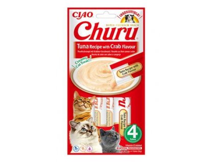 Churu Cat Tuna Recipe with Crab Flavor 4x14g