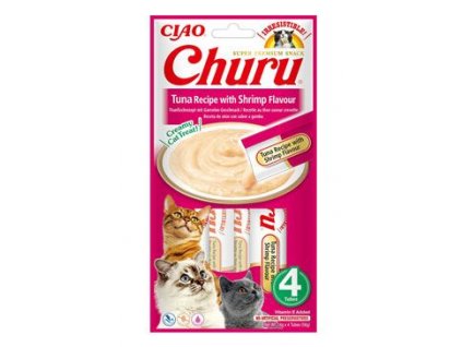 Churu Cat Tuna Recipe with Shrimp Flavour 4x14g