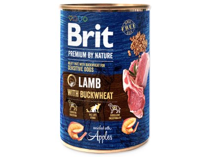 konzerva brit premium by nature lamb with buckwheat 400g original