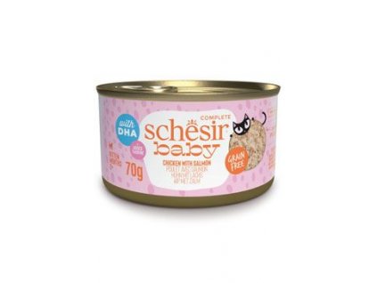 Schesir Cat konz. Kitten Wholefood kuře/losos 70g