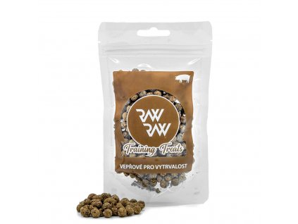 RAW RAW Training Treats Vepřové pro vytrvalost 60g