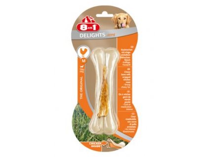 Pochoutka 8in1 Delights Chicken Bones Strong M 1ks