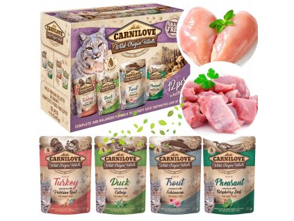 Carnilove Cat Pouch MULTIPACK 12x85g Hmotnost 1 02 kg