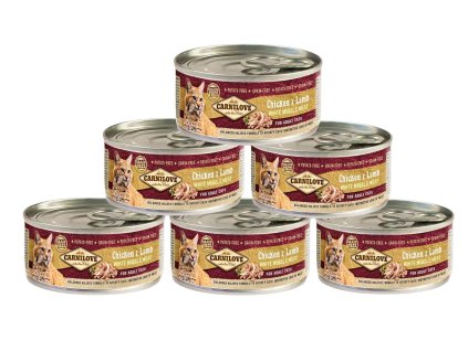 Carnilove White konz Mus Meat Chicken&Lamb Cats 6x 100g