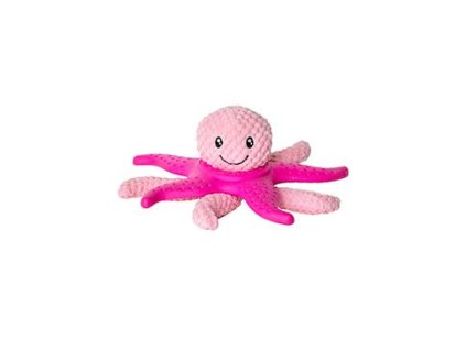 Hračka pes OCTOPUS & STARFISH plyš,TPR růžov.27cm Kiwi