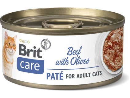 Brit Care Cat konzerva Paté Beef & Olives 70 g - promo