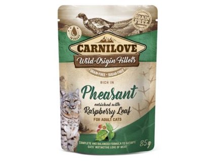 Carnilove Cat Pouch Pheasant & Raspberry Leaves 85g - promo