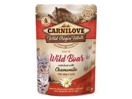 Carnilove Cat Pouch Wild Boar & Chamomile 85g - promo