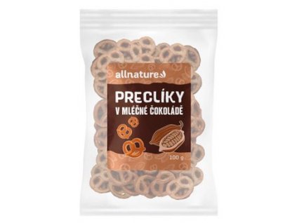 Allnature Preclíky v mléčné čokoládě 100g