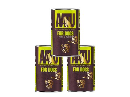 AATU Dog Duck n Turkey konzervy 3 x 400g