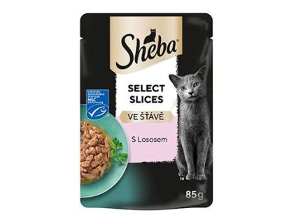 Sheba kapsa Select Slices s lososem 85g