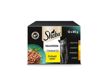 Sheba kapsa Drůbeží výběr v želé 12x85g