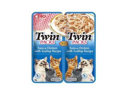 Churu Cat Twin Packs Tuna&Chick&Scallop in Broth 2x40g