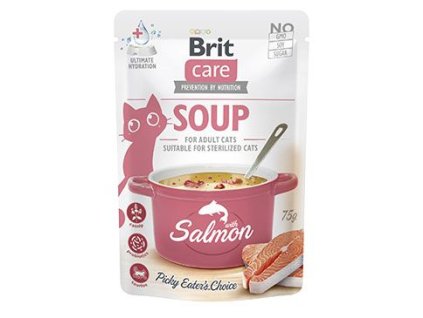 Brit Care Cat Soup with Salmon 75g